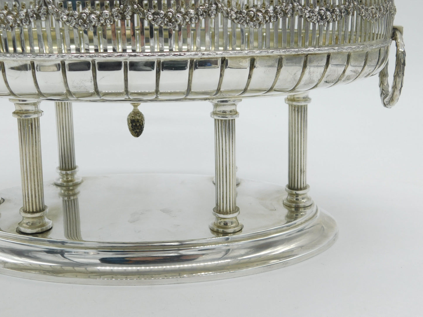 Austrian Sterling Silver Classical Column Centrepiece Bowl Antique c1910 Vienna