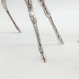 Italian Large Sterling Silver Stag & Doe Deer Figurine Sculpture Pair Vintage c1970