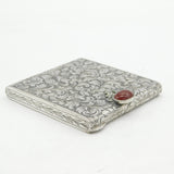 20th Century Italian .800 Silver Makeup Mirror Compact Antique c1940 Art Deco