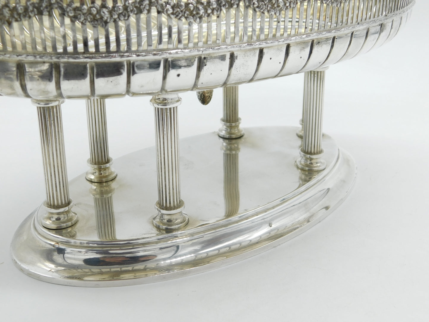 Austrian Sterling Silver Classical Column Centrepiece Bowl Antique c1910 Vienna