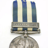 Coldstream Guards 1882 Egypt Medal w. Suakin 1885 Clasp PTE Stafford Antique