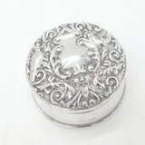 Sterling Silver Victorian Style Jewellery Box Bird Pattern 1988 Birmingham