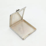 20th Century Italian .800 Silver Makeup Mirror Compact Antique c1940 Art Deco