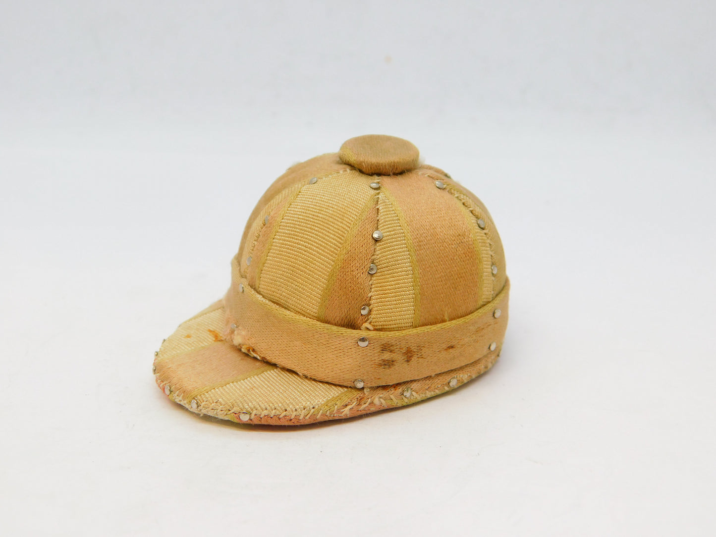 Victorian Novelty Jockey's Cap Riding Hat Pin Cushion Antique c1880