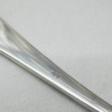 European .800 Silver Planished Caviar Sharing Set Antique c1920 Art Deco