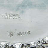 Victorian Sterling Silver Floral Decorated Treat Dish Antique 1890 London