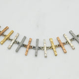 French 20th Century Biche de Bere Mixed Metal Statement Bracelet Vintage c1980s