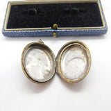 Victorian Aesthetic Movement Sterling Silver Sweetheart Locket Antique c1880