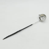 George II Sterling Silver Coin Set Long Handle Toddy Ladle 1757 Antique