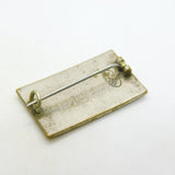 Victorian Metal & Enamel Bank of Ireland One Pound Note Brooch Antique 1878