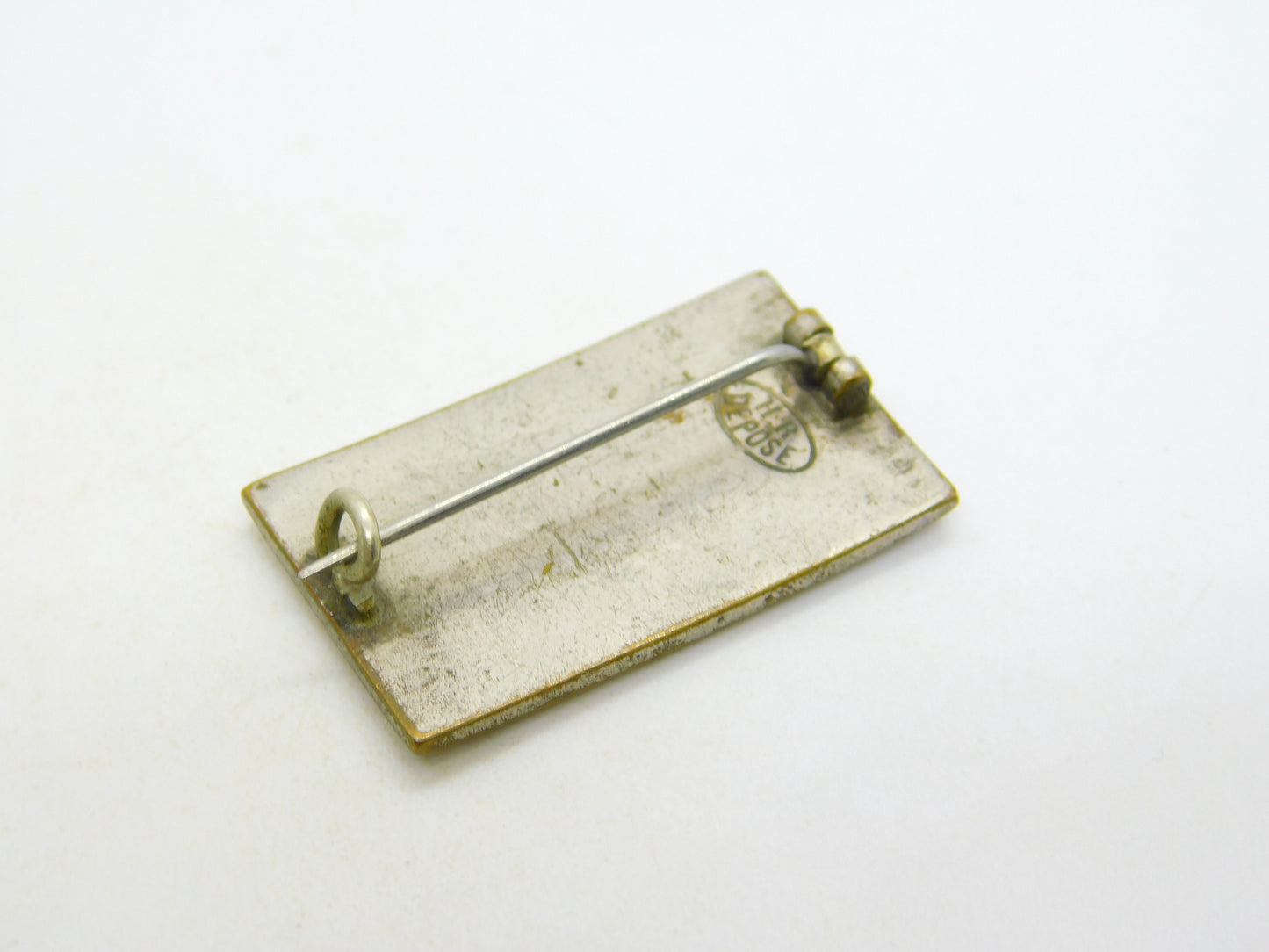 Victorian Metal & Enamel Bank of Ireland One Pound Note Brooch Antique 1878