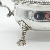 George II Sterling Silver Paw Foot Lidded Sauce Boat Antique 1755 London