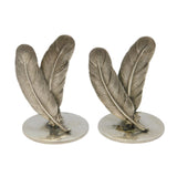 19th Century Pair of Sterling Silver Quill Form Menu Holders Antique c1890