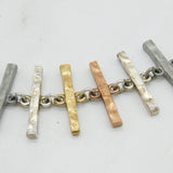 French 20th Century Biche de Bere Mixed Metal Statement Bracelet Vintage c1980s