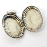 Victorian Aesthetic Sterling Silver Swallow Locket Antique 1862 Birmingham