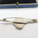 Sterling Silver Retriever Dog & Gun Shooting Interest Brooch Antique c1930 Deco