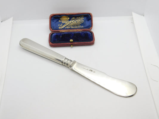 Victorian Russian .875 Silver Butter Spreader Antique c1890 Kokoshnik Marks