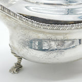 George II Sterling Silver Paw Foot Lidded Sauce Boat Antique 1755 London