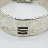 French 20th Century Biche de Bere Silver Plated Enamel Bracelet Vintage c1980