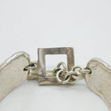 French 20th Century Biche de Bere Silver Plated Enamel Bracelet Vintage c1980