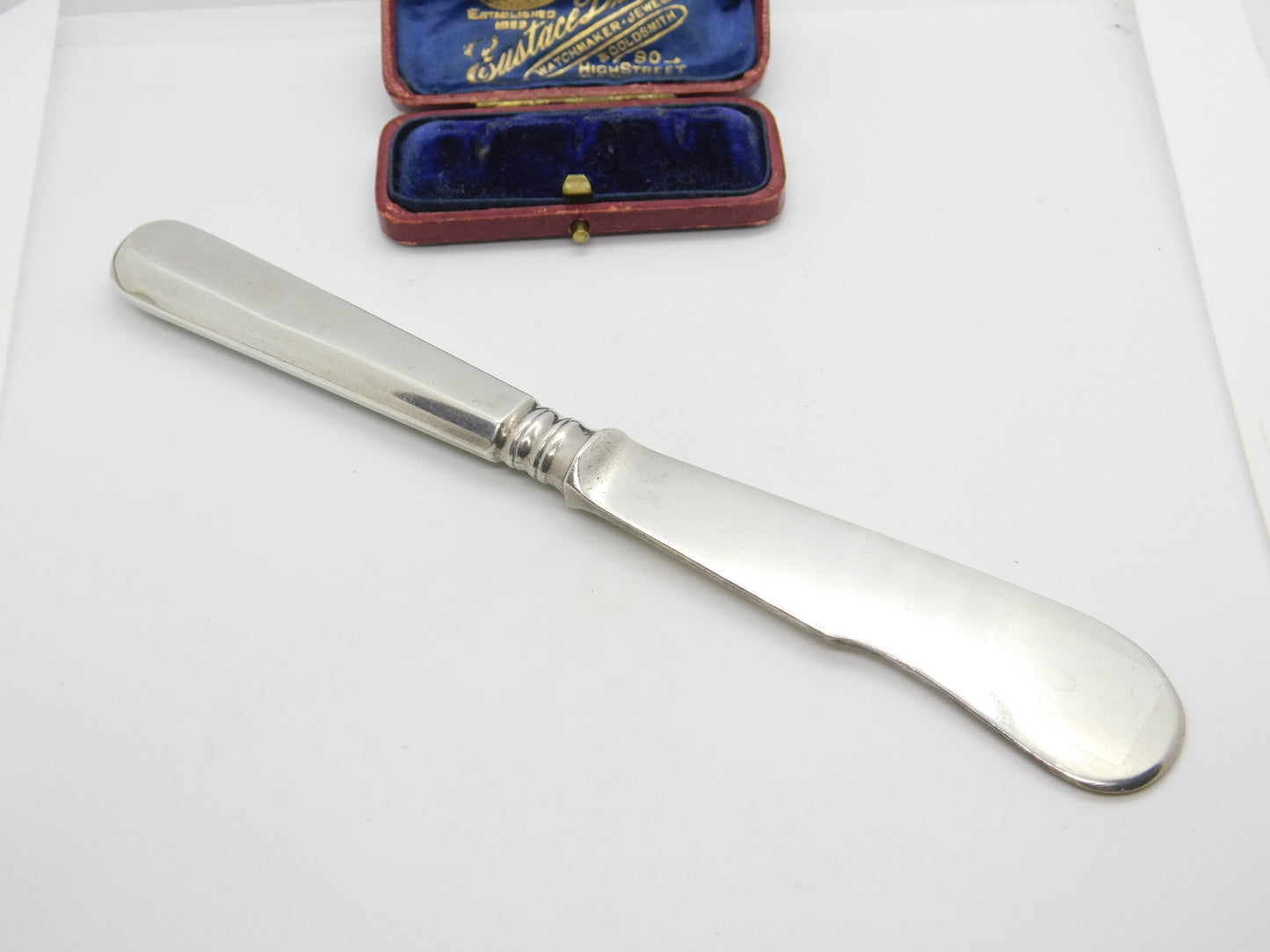 Victorian Russian .875 Silver Butter Spreader Antique c1890 Kokoshnik Marks