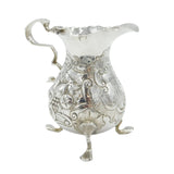 George II Sterling Silver Floral Pattern Cream Jug Antique 1749 London