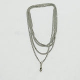 Victorian Sterling Silver Long Guard Muff Chain 152cm Length Antique c1860