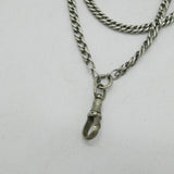 Victorian Sterling Silver Long Guard Muff Chain 152cm Length Antique c1860