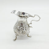George II Sterling Silver Floral Pattern Cream Jug Antique 1749 London