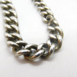 Edwardian Sterling Silver Graduating Albert Watch Chain with Spinner Fob 1909