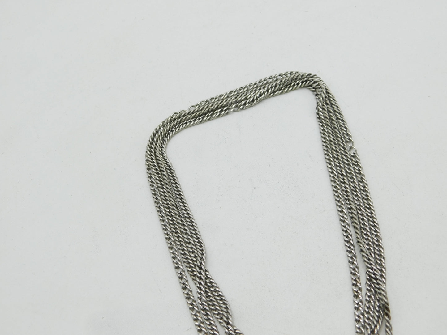 Victorian Sterling Silver Long Guard Muff Chain 152cm Length Antique c1860