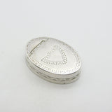 George III Sterling Silver Oval Form Pill or Patch Box Antique 1791 Birmingham