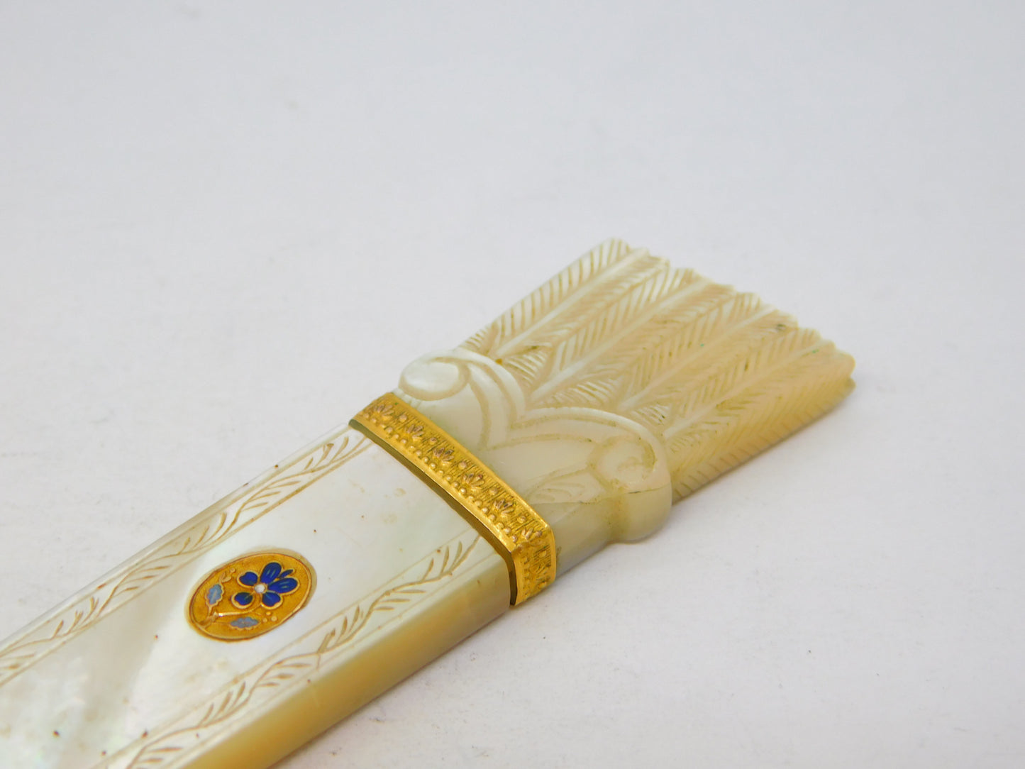 18th Century French Pearl, Gold, Enamel Palais Royal Etui Needle Case Antique c1790