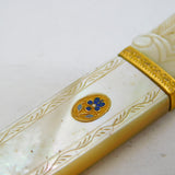 18th Century French Pearl, Gold, Enamel Palais Royal Etui Needle Case Antique c1790