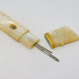 18th Century French Pearl, Gold, Enamel Palais Royal Etui Needle Case Antique c1790