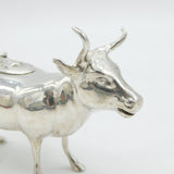 Edwardian Sterling Silver Novelty Cow Creamer Jug Antique 1909 London