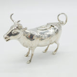 Edwardian Sterling Silver Novelty Cow Creamer Jug Antique 1909 London