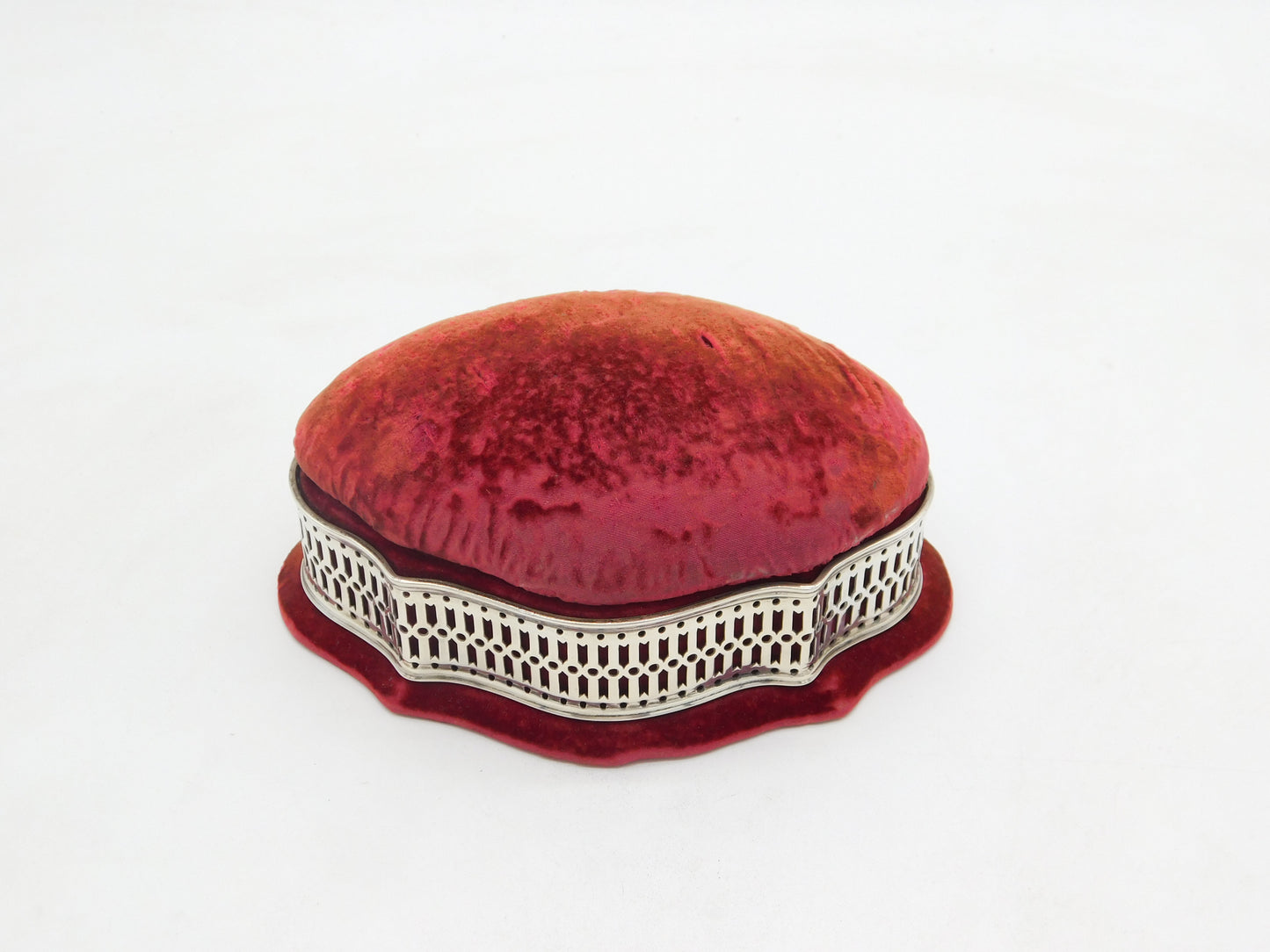 Victorian Large Sterling Silver Mounted Jewellery Box Antique 1898 London