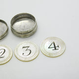 George III Sterling Silver Gaming Counter Box w. Pearl Counters Antique c1790