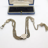 Victorian Sterling Silver Aesthetic Movement Albertina Watch Chain Antique c1860