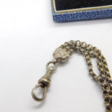 Victorian Sterling Silver Aesthetic Movement Albertina Watch Chain Antique c1860