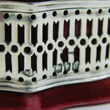 Victorian Large Sterling Silver Mounted Jewellery Box Antique 1898 London