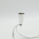 Danish Sterling Silver Modernist Three-Branch Candelabra Vintage c1970 by Cohr