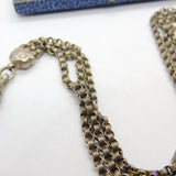 Victorian Sterling Silver Aesthetic Movement Albertina Watch Chain Antique c1860