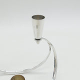 Danish Sterling Silver Modernist Three-Branch Candelabra Vintage c1970 by Cohr