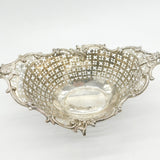 George III Sterling Silver Floral Pierced Fruit Basket Antique 1765 London