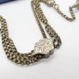 Victorian Sterling Silver Aesthetic Movement Albertina Watch Chain Antique c1860