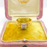 18ct White Gold & 0.45ct Diamond Half Eternity Ring Vintage c1970 Size N 1/2 UK