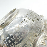 George III Sterling Silver Floral Pierced Fruit Basket Antique 1765 London