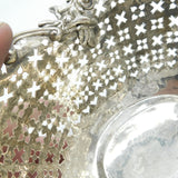 George III Sterling Silver Floral Pierced Fruit Basket Antique 1765 London